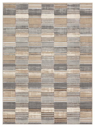 Label J Rhenium GLM04 Abstract Gray Area Rug, 4'3"x5'11"
