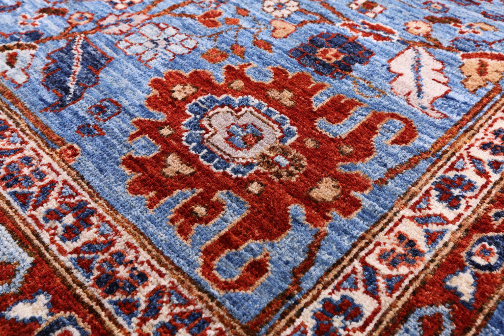 9' Square Persian Ziegler Hand Knotted Wool Rug Q10403