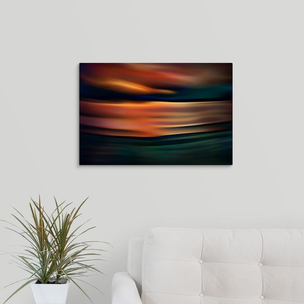 "October Sunset" Wrapped Canvas Art Print, 24"x16"x1.5"