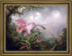 Martin Johnson Heade Orchid and Hummingbird Framed Premium Canvas Print, 18"x24"