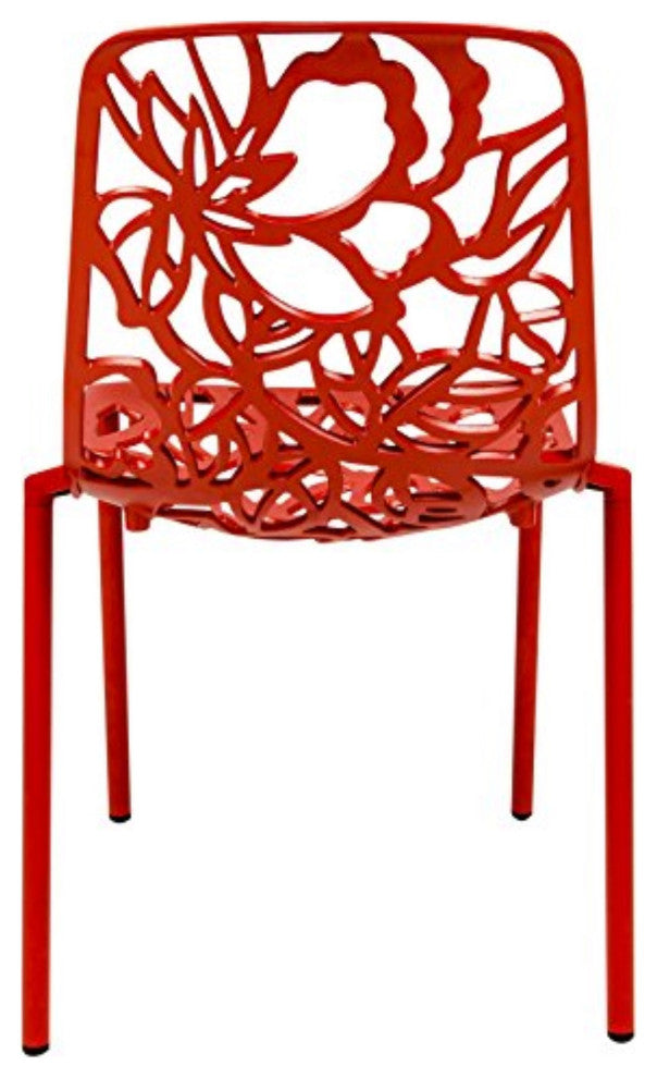 LeisureMod Modern Devon Aluminum Chair, Set of 2