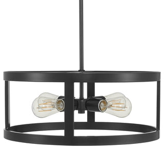 Athenae 4-Light Convertible Ceiling Pendant Light With LED Bulbs, Dark Bronze