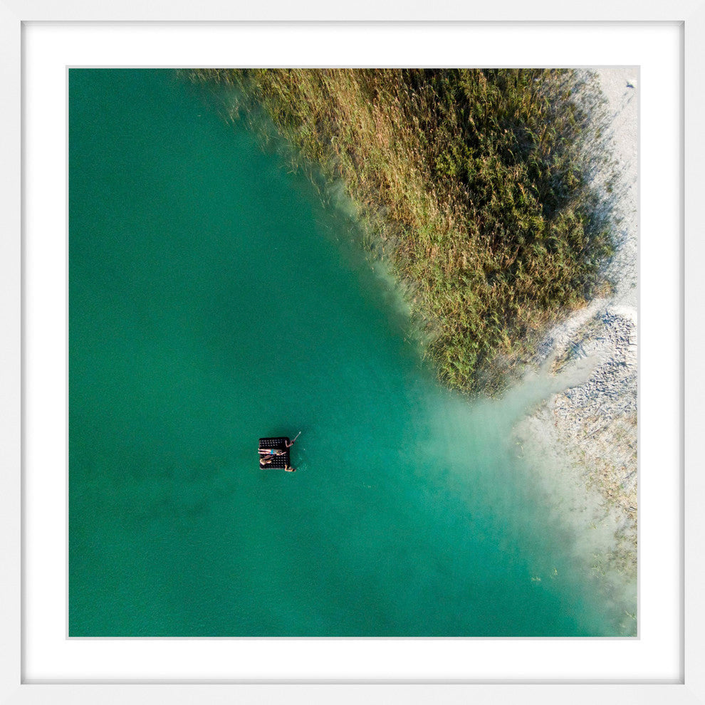 "Aqua Lake" Framed Print by Karolis Janulis