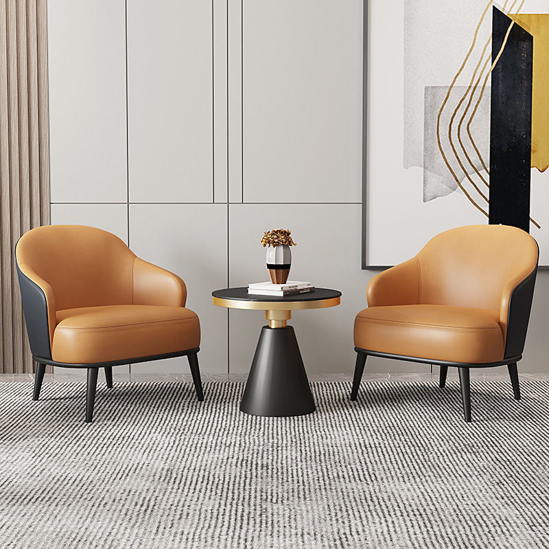 Nordic Style Dining Chair Backrest Stool, Orange