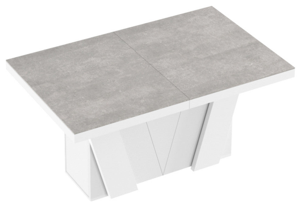 ALETA Dining Set, Grey Stone/White/Grey
