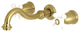 KS3027PX Two-Handle Wall Mount Tub Faucet, Brushed Brass