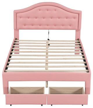 Gewnee Full Size Upholstered Platform Bed with Tufted Headboard
