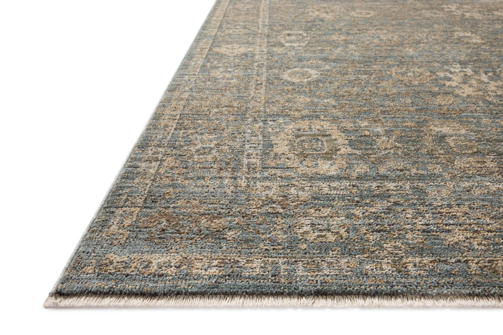 Loloi Priscilla Blue / Sand 18" x 18" Sample Rug