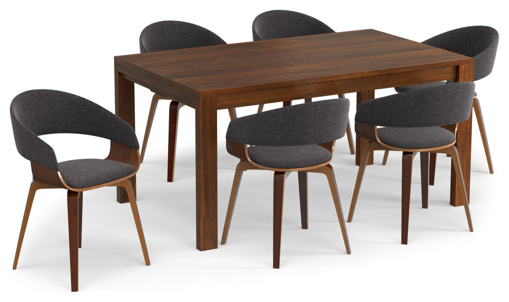 Lowell/Wilson 7-Piece Dining Set, Charcoal Gray