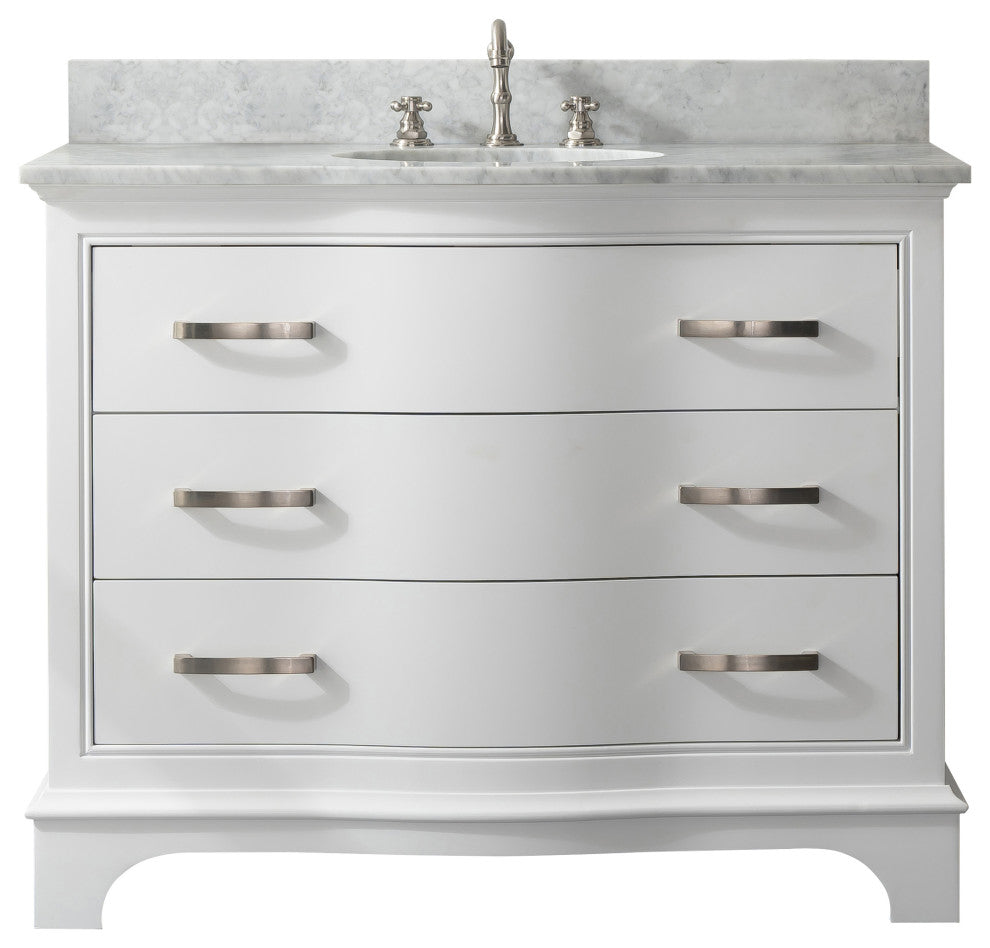 Monroe 42" Bathroom Vanity, White