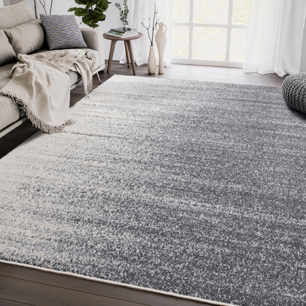 Abani Quartz QRZ120A Grey Beige Ombre Abstract Contemporary Area Rug