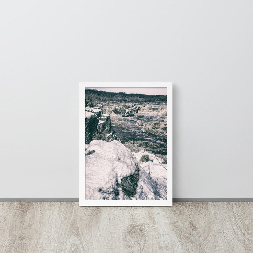 Great Falls Vintage Rural Landscape Framed Photo Paper Wall Art Prints, White, 12" X 16"