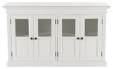 Classic White Halifax Buffet with 4 Glass Doors