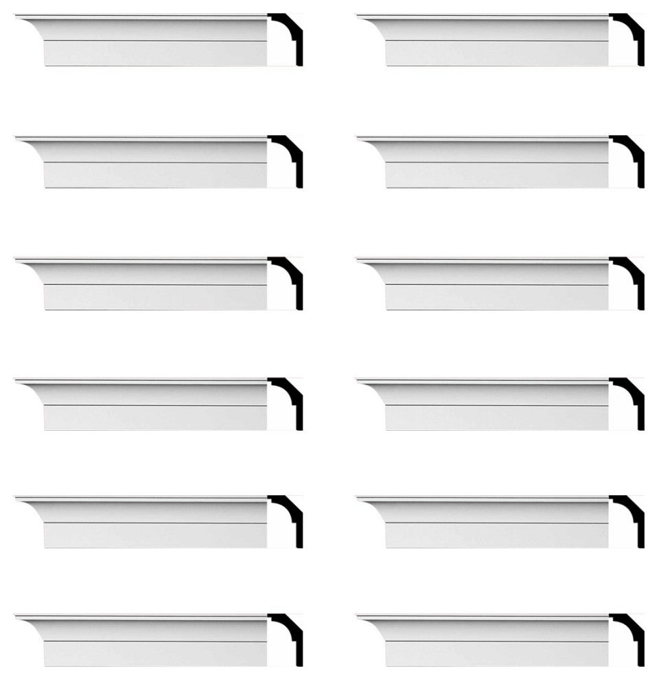 Cornice White Urethane  94" L  Waldorf Simple |