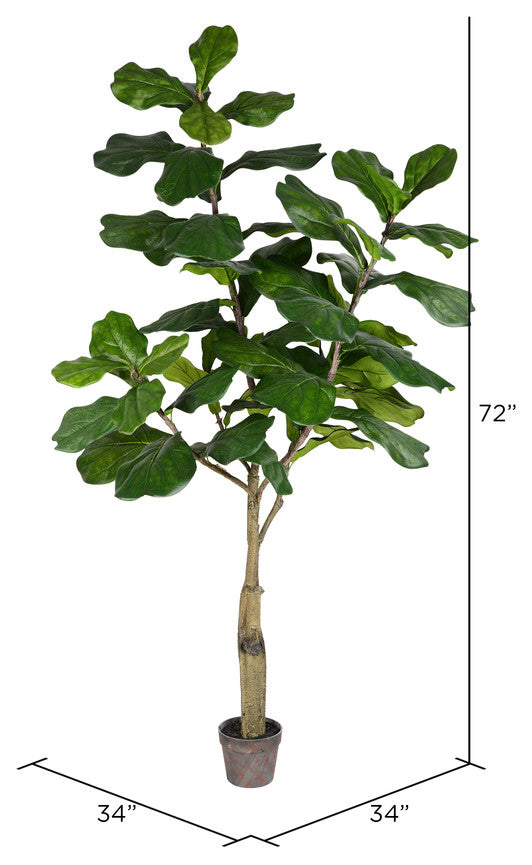 Vickerman Potted Fiddle Tree, 6'