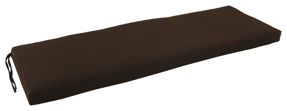 60"x19" Twill Bench/Loveseat Cushion, Chocolate Brown
