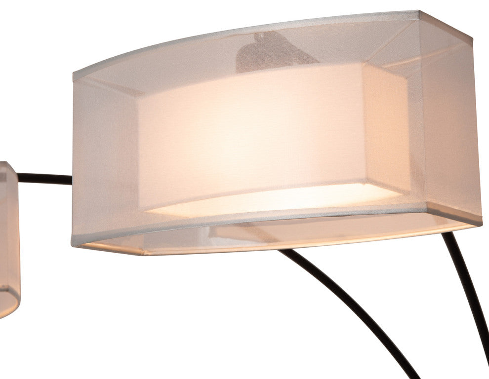 Amarillo 3 Light Arc Floor Lamp - Matte Black