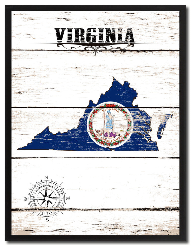 Virginia State Flag Canvas, 22"x29"