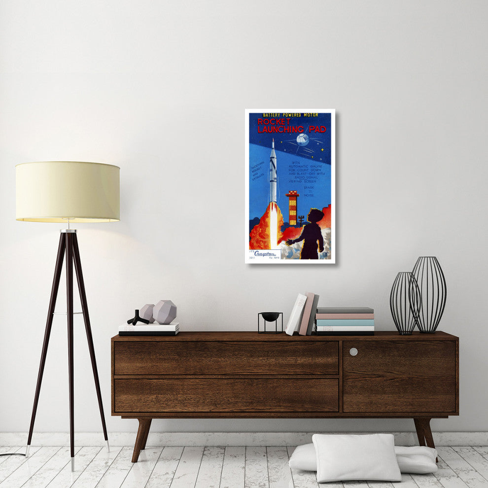 "Rocket Launching Pad" Digital Paper Print by Retrorocket, 22"x38"