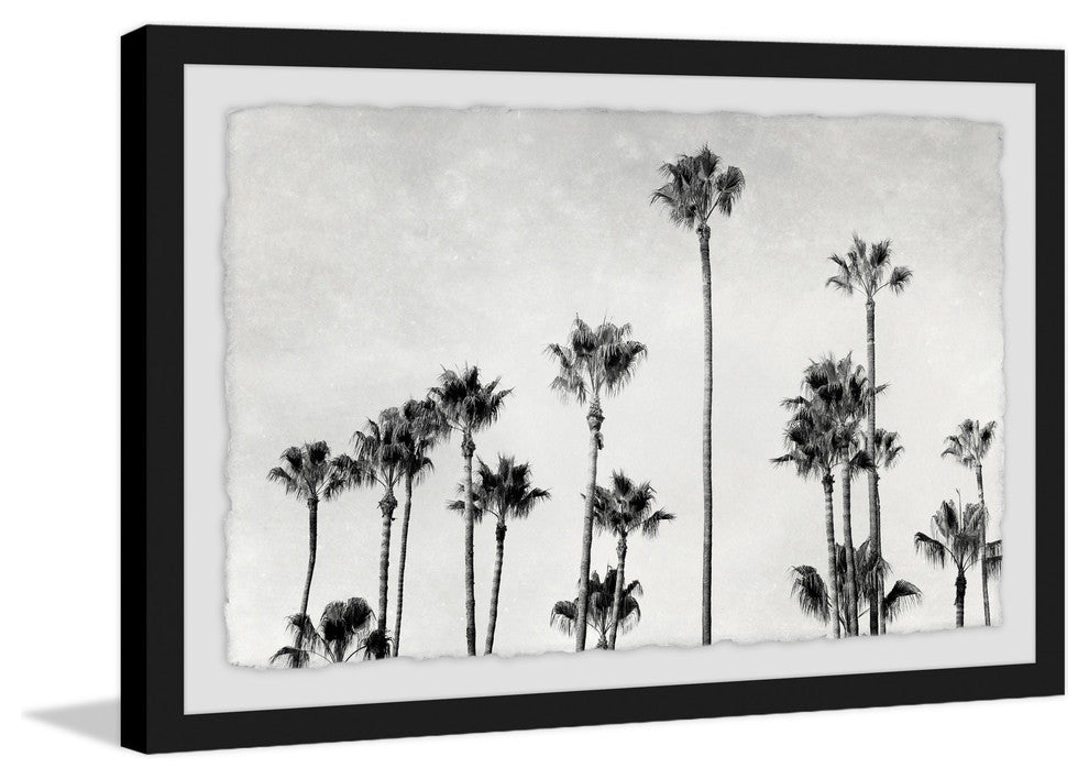 "Palm Trees in CA" Framed Painting Print, 24"x16"