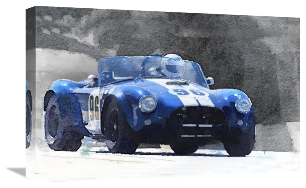 "1964 AC Cobra Shelby Racing Watercolor" Fine Art Print