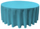 LA Linen Round Polyester Poplin, Dark Turquoise, 120" Round