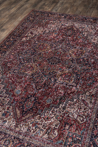 Momeni Karachi Polyester Burgundy Area Rug 6'x9'