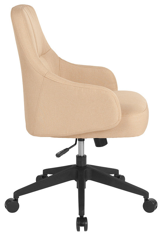 Dinan Home And Office Upholstered Mid-Back Chair In Beige Fabric