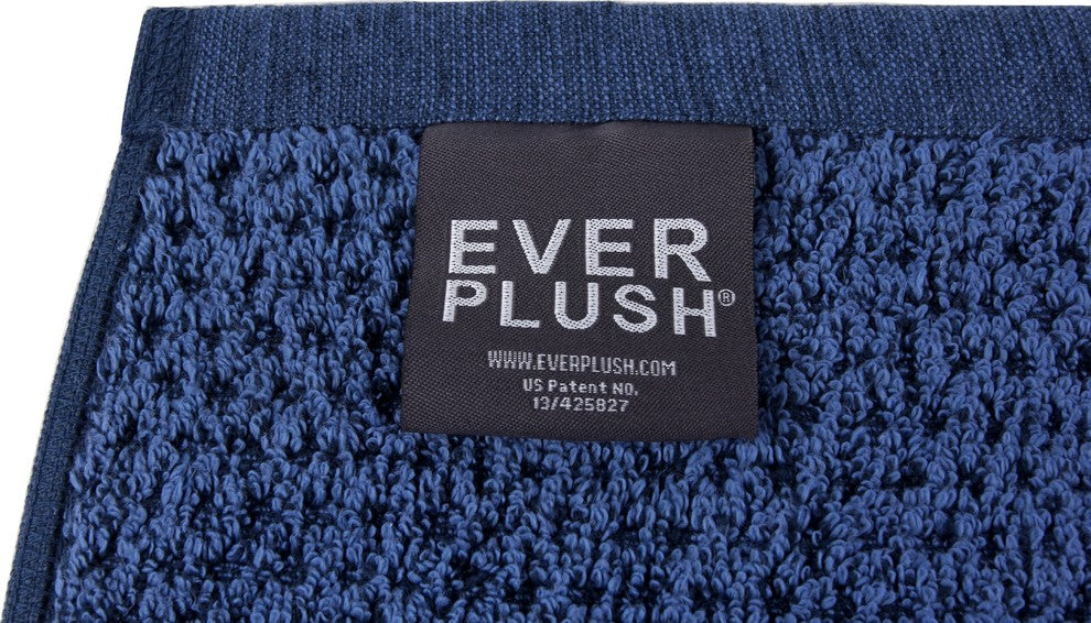 Everplush Diamond Jacquard Bath Sheet Towel Set, 6 Pieces, Navy