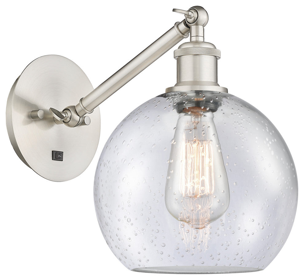Innovations 317-1W-SN-G124-8-LED 1 Light Sconce, Brushed Satin Nickel