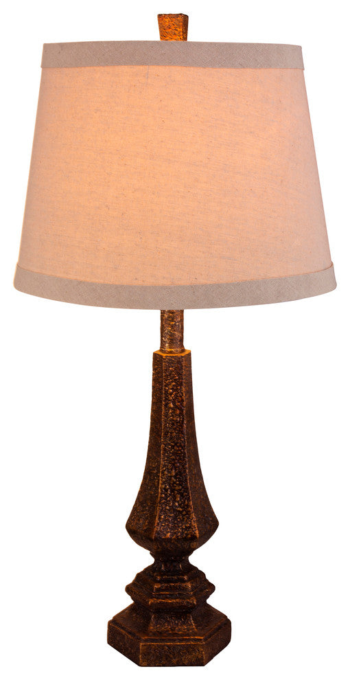 Fangio Lighting 26" Resin Table Lamp With Antique Gold Finish
