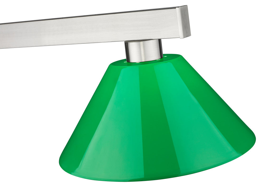 Zlite 152BN-PGR 3-Light Billiard Light, Green