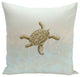 Polyester Decorative Pillow, Tortuga Water, 16"x16"