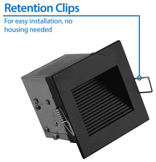 NICOR Square LED Steplight in Multiple Colors, Black