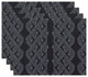 Dotted Decor 18"x14" Black Stripe Print Placemat, Set of 4