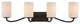 Nuvo 4-Light Incandescent Willow Vanity Light Fixture, Aged Bronze