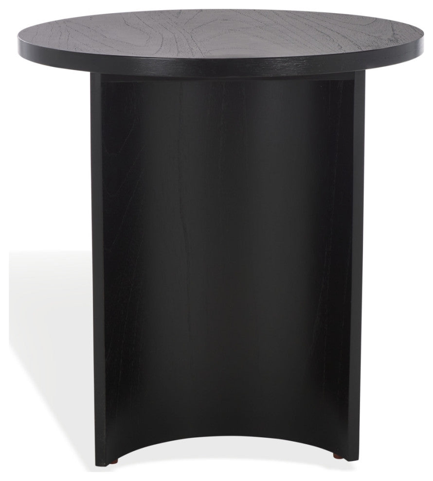 Safavieh Couture Audriella Round Wood Accent Table, Black