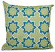 Bohemian 2, Geometric Outdoor Pillow, Teal, 18"x18"