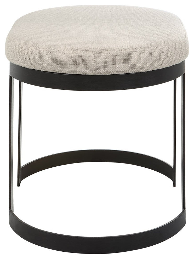 Uttermost Infinity Accent Stool 23697, Black