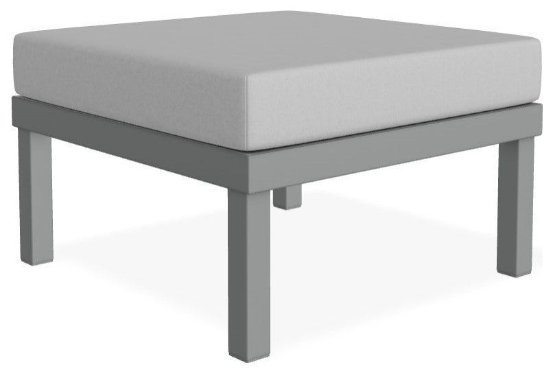 Larssen Cushion Deep Seating Outdoor Ottoman, Dazzle/Graphite