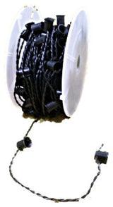 Black Twisted Wire With E26 Base Sockets 250' Spool