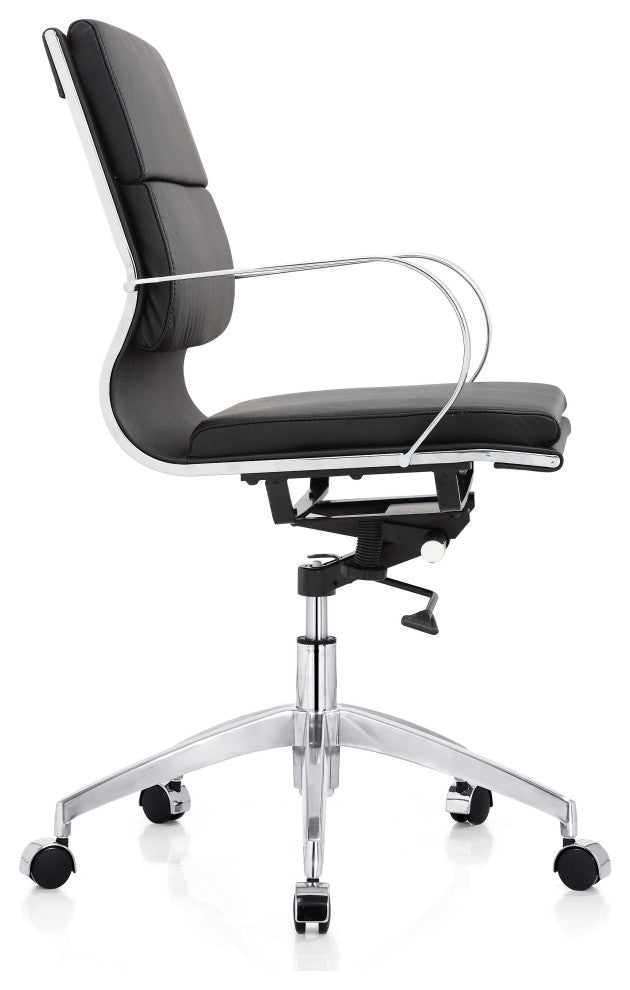 LuvModern Alera Swivel/Tilt Office Chair Soft Leather, Black