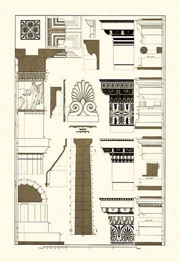 Details of the Parthenon at Athens - Gallery Wrapped Canvas Art 28" x 42"