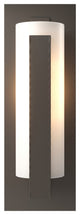 Forged Vertical Bars Outdoor Sconce, Coastal Bronze Finish, Opal Glass