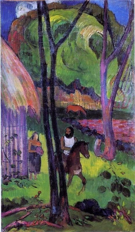 Paul Gauguin Cavalier devant la case Wall Decal