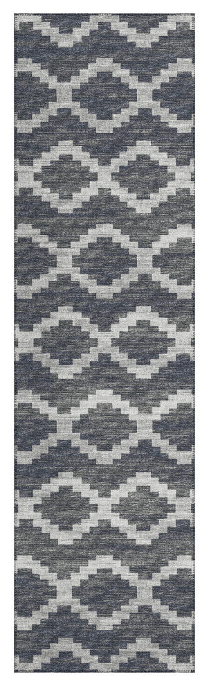 Indoor/Outdoor Sedona SN9 Midnight Machine Washable 2'3" x 12' Runner Rug