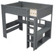 Gewnee Wood Full Size Gaming Loft Bed with Desk