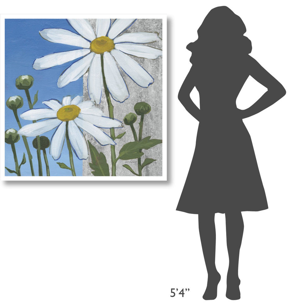 "Summer Garden I Silver" Digital Paper Print by Kathrine Lovell, 38"x38"