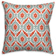 Ikat, Blue and Red Throw Pillow Cover, 16"x16"