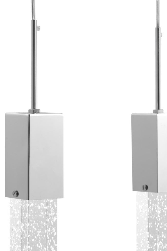 Rectangular Crystal Chandelier // 5 Light